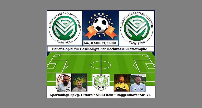 Benefiz-Spiel in Flittard für geschädigte Hochwasser-Opfer