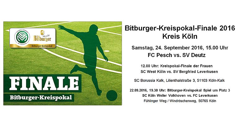 HEUTE: Großer Pokalendspieltag im Fußballkreis Köln