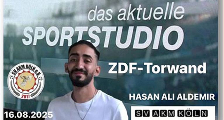 Hasan Ali Aldemir von AKM Köln im ZDF-SPORTSTUDIO