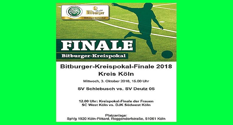 3. Oktober 2018: Großer Pokalendspieltag im Fußballkreis Köln