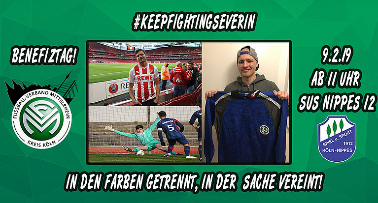 HEUTE: #keepfightingseverin: Benefiztag am 9. Februar bei SuS Nippes 12