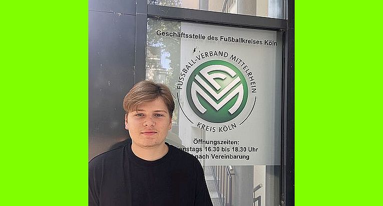 Fabio Ridderbusch: Neuer „FSJ´ler“ im Fußballkreis Köln