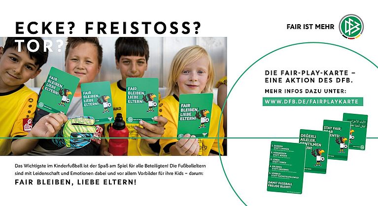 250.000 Fair Play-Karten für Kinderfußball