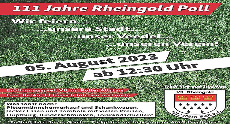 „Kölsches Jubiläum“ beim VfL Rheingold Poll