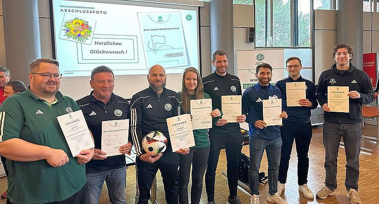 DFB-Ausbilderzertifikat: Weitere FVM-Lehrreferenten mit erfolgreicher Weiterbildung
