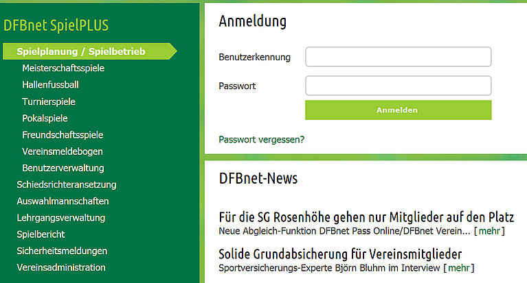Neue Abgleichfunktion zwischen DFBnet Verein und DFBnet Pass-Datenbank