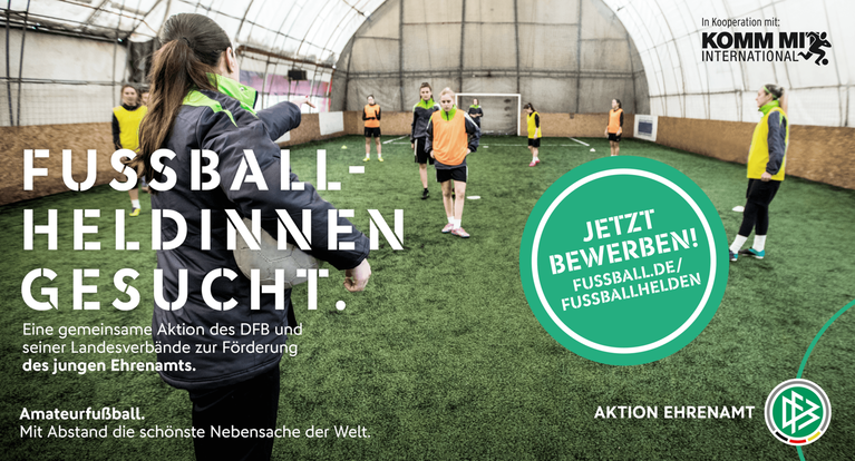 Junges Ehrenamt: Jetzt als Fußballheld*in bewerben!