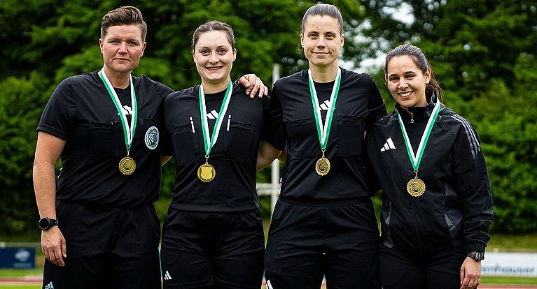 Die Schiedsrichterinnen beim FVM-Pokalfinale der Frauen: Bewährtes Quartett mit neuen Rollen