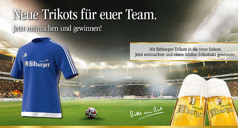 Neue adidas Trikots für Ihr Team - Jetzt mitmachen und mit Bitburger gewinnen!